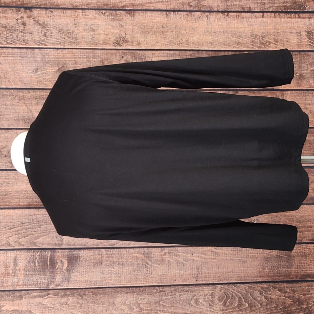 Black Performance Polyester Crew Neck Long Sleeve - image 4